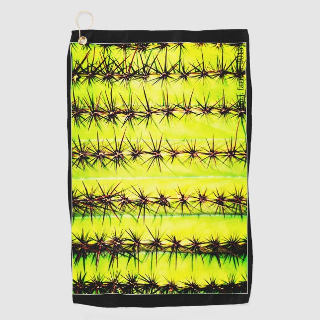 Serviette de golf de cactus de Saguaro (Devant)