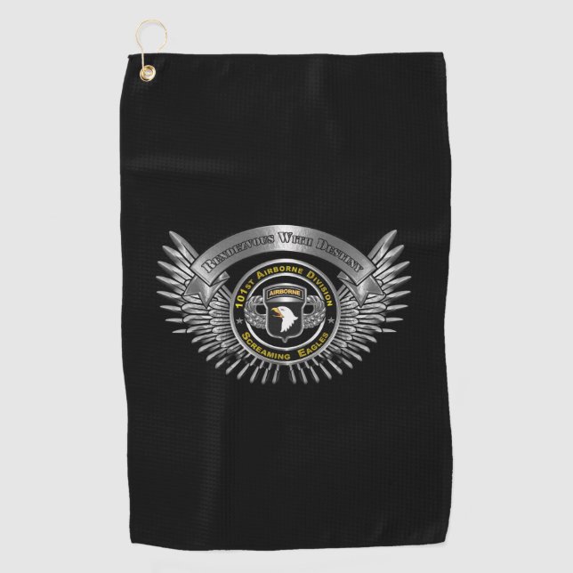Serviette de golf de la 101e division aéroportée (Devant)