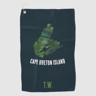 Serviette de golf de l'île du Cap-Breton - Initial