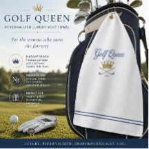 Serviette de golf de luxe personnalisée GOLF QUEEN