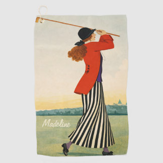 Serviette de golf de mode vintage personnalisée
