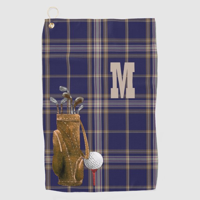 Serviette de golf de plaid de tartan de clan de (Devant)