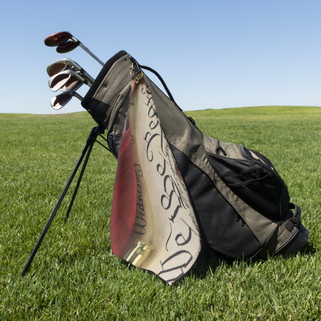 Serviette De Golf Déclaration d'indépendance (Vert)