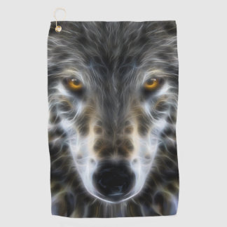 Serviette De Golf Décor de loup sauvage sur