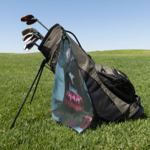 Serviette De Golf Décor de Noël Cane Corso Snowy Sleigh