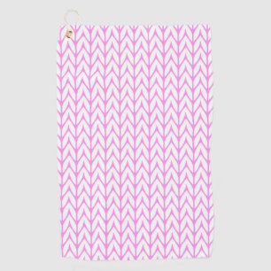 Serviette De Golf Décor rose Motif tricot en Fil