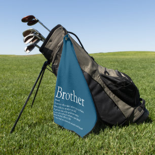 Serviette De Golf Définition de frère typographique bleu moderne amu
