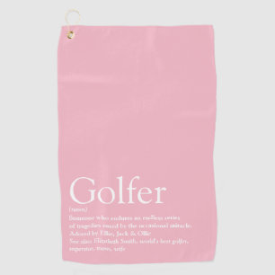 Serviette De Golf Définition de Golfeur personnalisée rose