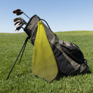 Serviette De Golf Dégradé ombré géométrique jaune foncé à motif de m