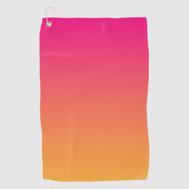 Serviette De Golf dégradé rose et orange (Devant)
