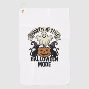 Serviette De Golf Déguisement de fantôme d'Halloween Chat de citroui