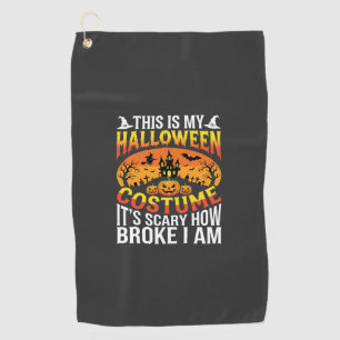 Serviette De Golf Déguisement de Halloween drôle cassé Conception de