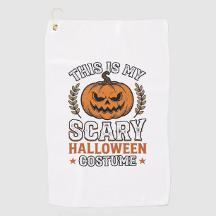 Serviette De Golf Déguisement Halloween Citrouille Effrayant Vecteur