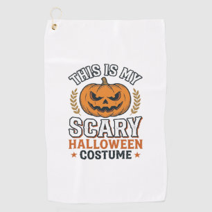 Serviette De Golf Déguisement Halloween Épouvantable Citrouille Vect
