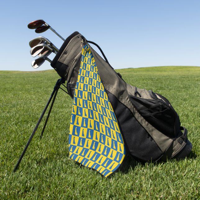 Serviette De Golf Delaware État américain Bleu Jaune Or Motif (Vert)