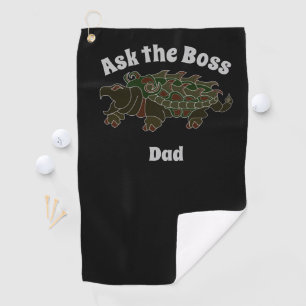 Serviette De Golf Demandez à la tortue Snapping du père du patron