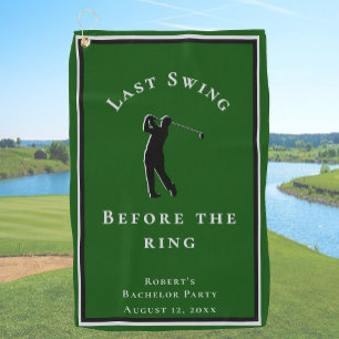 Serviette De Golf Dernier Swing avant l'enterrement de vie de garçon