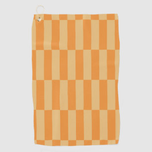 Serviette De Golf Design à rayures mandarine et wheatberry