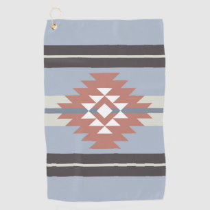 Serviette De Golf Design aztèque en rose et bleu