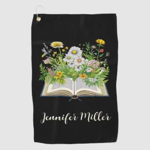 Serviette De Golf Design Cottagecore vintage avec fleurs sauvages