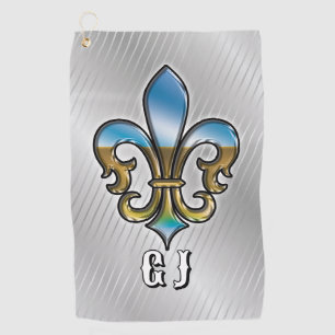 Serviette De Golf Design De Golf Élégant Personnalisé Fleur De Lis