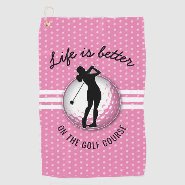 Serviette De Golf Design élégant de Golfeur pour femmes (Devant)