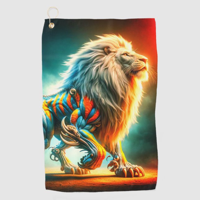 Serviette De Golf Design Lion (Devant)