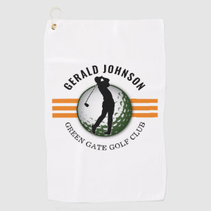Serviette De Golf Design minimaliste élégant de Golfeur