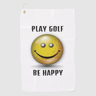 Serviette De Golf Design minimaliste élégant et heureux Golfer