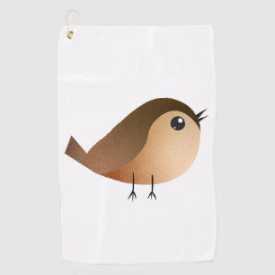 Serviette De Golf Dessin animé d'oiseau moineau