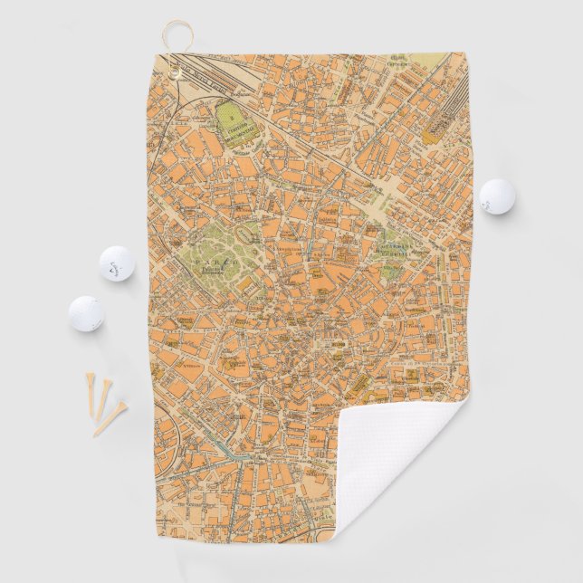 Serviette De Golf Di Milan - carte de Pianta de Milan, Italie (En situation)
