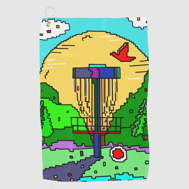 Serviette De Golf Disque Golf Thématique Anniversaire (Devant)