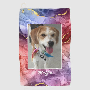 Serviette De Golf do-it-yourself Photo et nom de l'animal de compagn