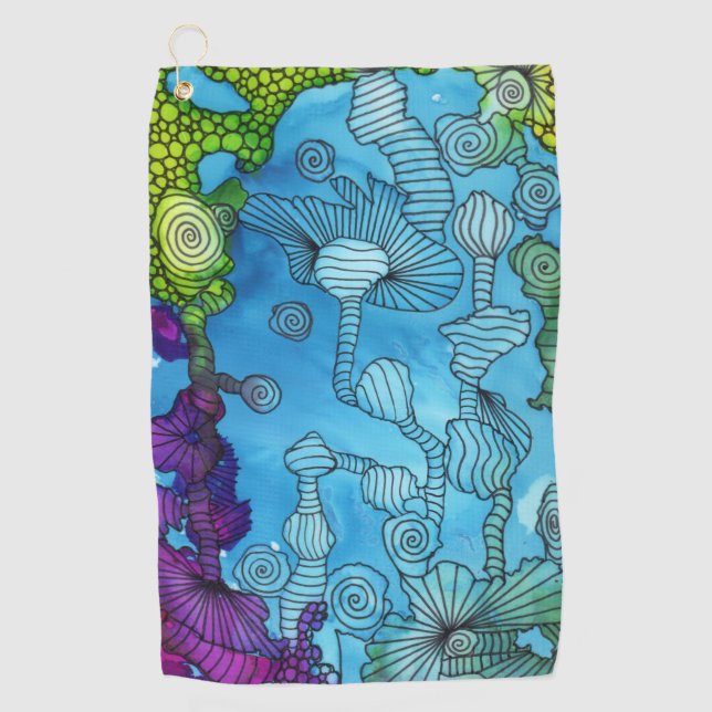 Serviette de golf d'odyssée de mer (Devant)