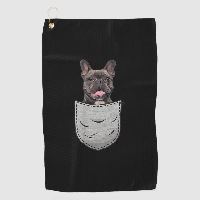 Serviette De Golf Don de chien| Mignons Amoureux de les chiens franç (Devant)