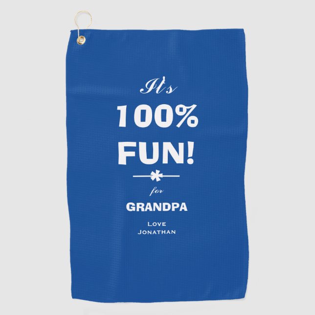Serviette De Golf DON Rustique POUR GRANDPA Nom Cool de script moder (Devant)
