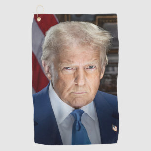 Serviette De Golf Donald Trump 2025 Portrait du président américain