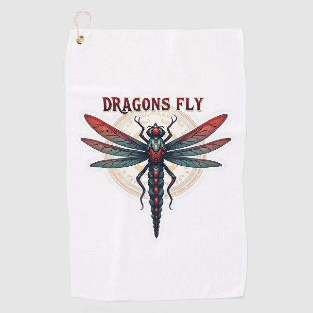 Serviette De Golf Dragonfly cool Machiné Steampunk - Dragons Fly - (Devant)