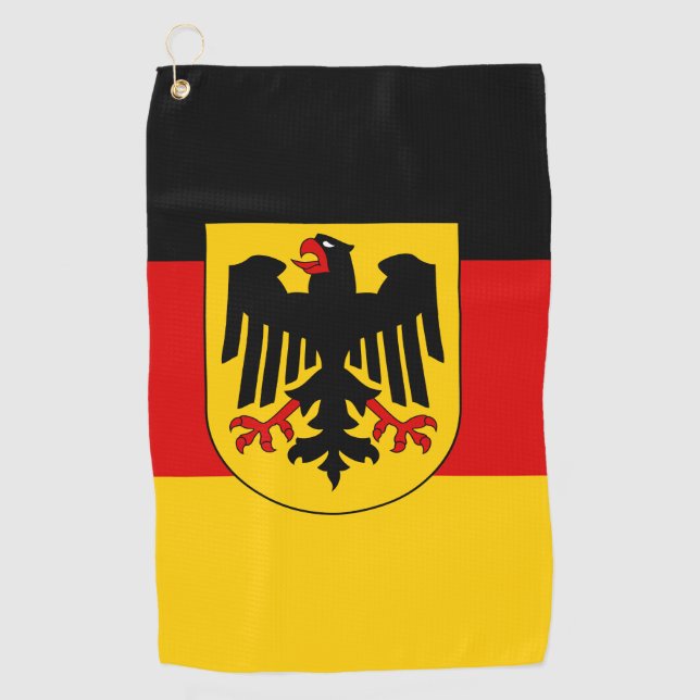 Serviette De Golf Drapeau allemand (Devant)