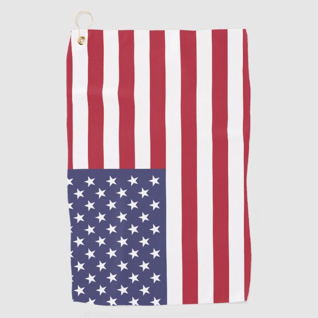 Serviette De Golf Drapeau américain américain (Devant)