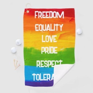 Serviette De Golf Drapeau arc-en-ciel gay lesbienne LGBT