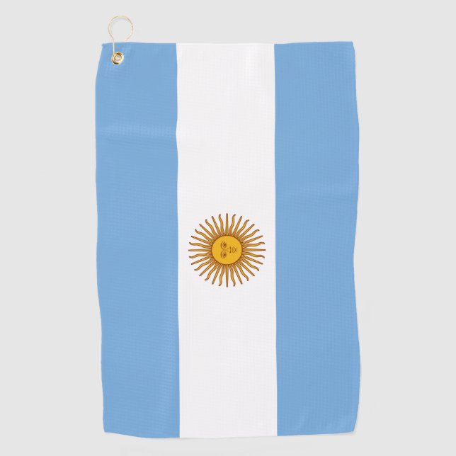 Serviette De Golf Drapeau argentin Golf Towel (Devant)