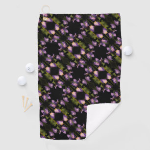 Serviette De Golf Drapeau bleu Iris Fleur Motif Abstrait
