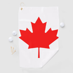Serviette De Golf Drapeau canadien Feuille d'érable rouge