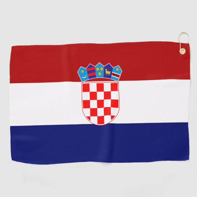 Serviette De Golf Drapeau croate (Horizontal)