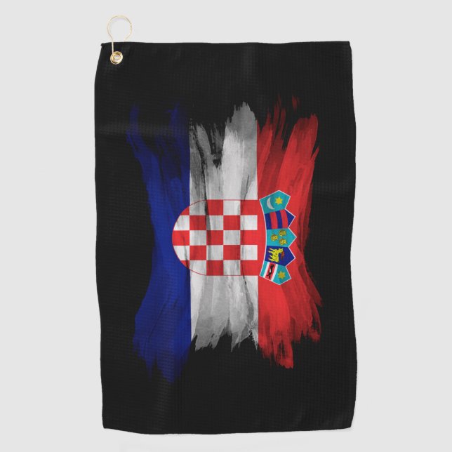 Serviette De Golf Drapeau croate bracelet, drapeau national (Devant)