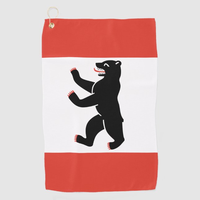 Serviette De Golf Drapeau de Berlin (Devant)