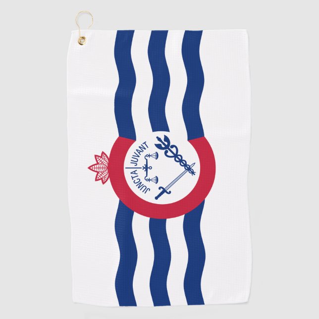 Serviette De Golf Drapeau de Cincinnati, Ohio (Devant)