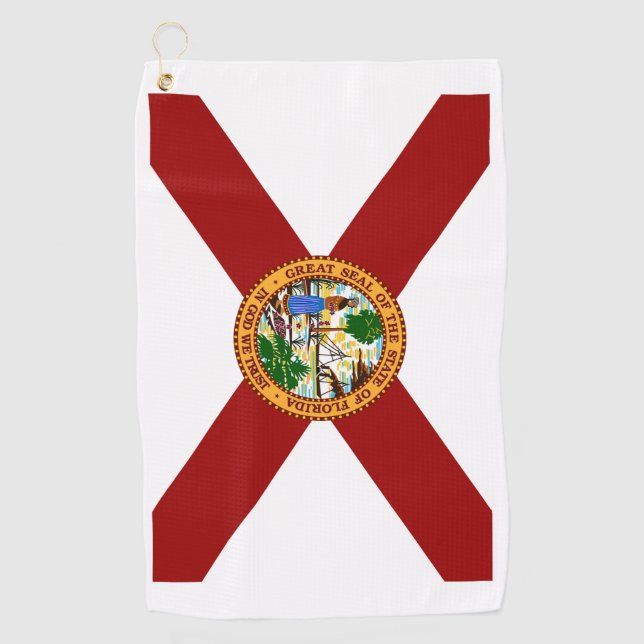 Serviette De Golf Drapeau de Floride (Devant)
