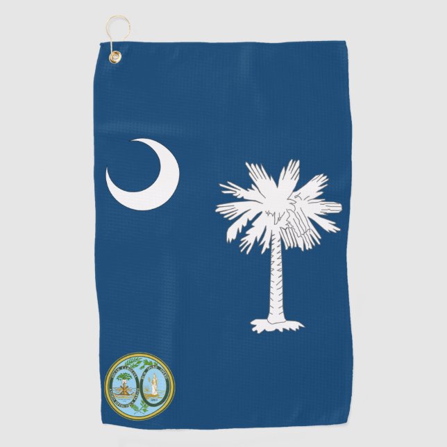Serviette De Golf Drapeau de la Caroline du Sud (Devant)